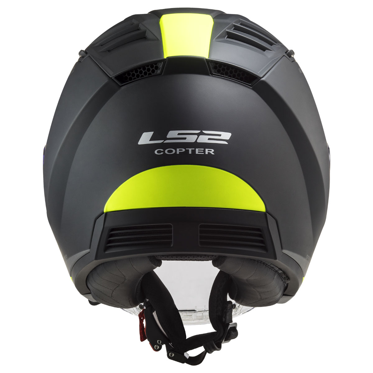   LS2 Copter 2 Urbane Mat Siyah/Neon Sarı Yarım Motosiklet Kaskı