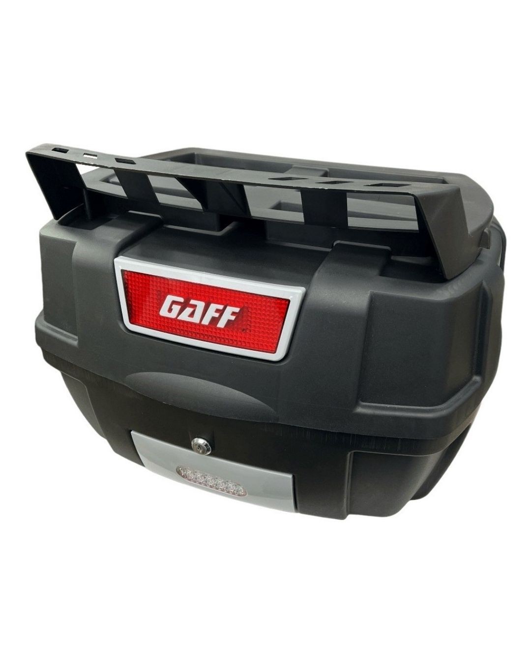 Gaff G48 Siyah 48 Litre Motosiklet Topcase Arka Çanta + Stop Çakar + Alt Tabla + Üst Bagaj