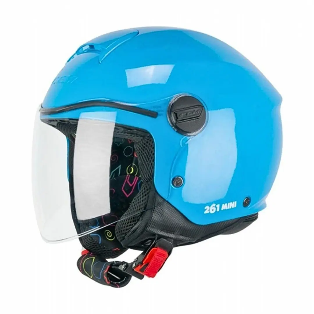 Cgm 261A Mini Mono Celeste Mavi Yarım Çocuk Motosiklet Kaskı