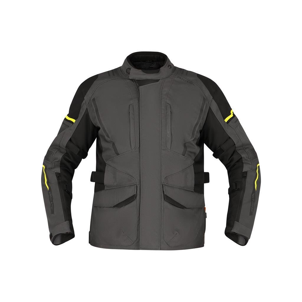 Richa Infinity 3 Gri/Fluo Sarı Waterproof 4 Mevsim D3O Korumalı Motosiklet Montu