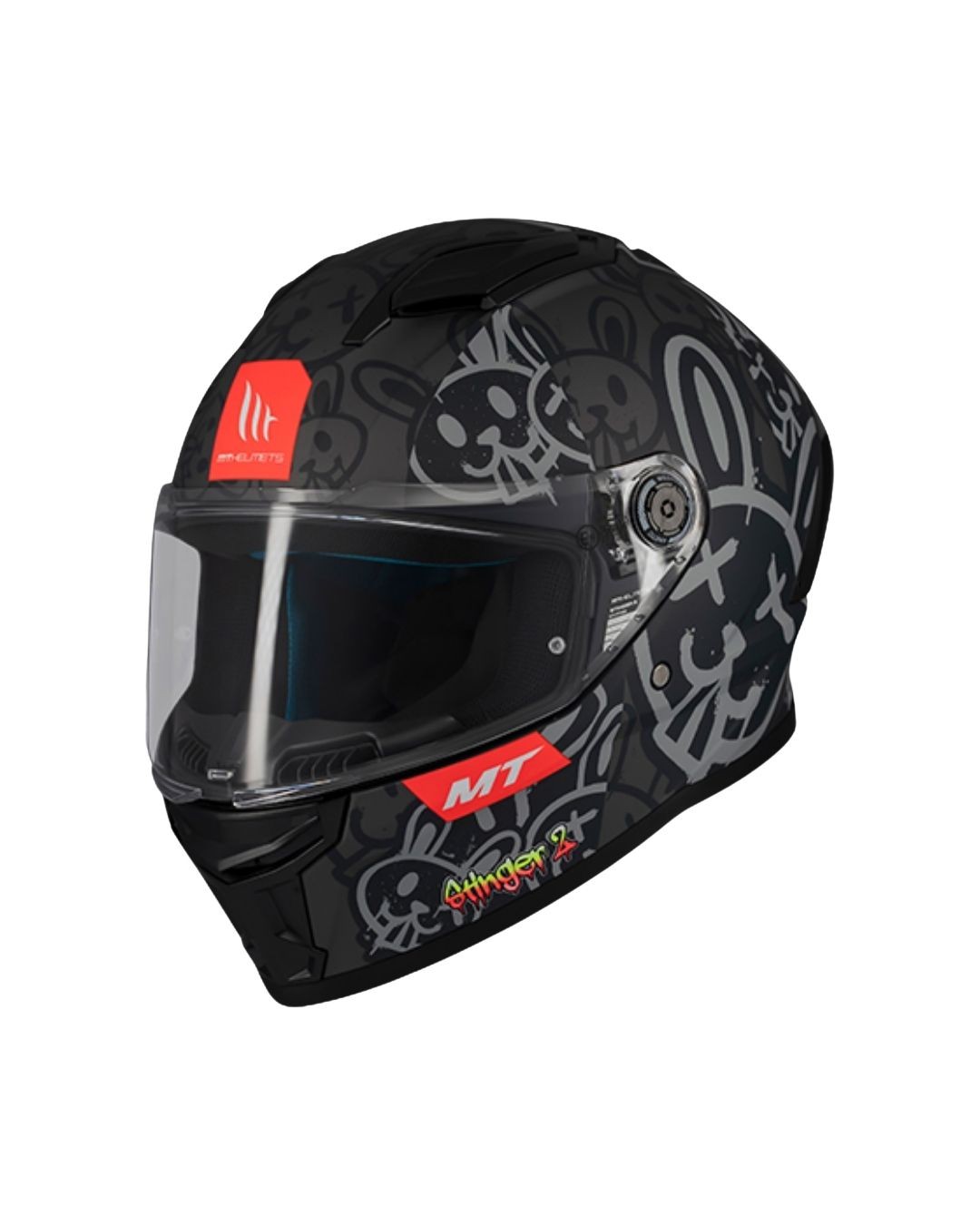 Mt Helmets Stinger 2 Ram F1 Parlak Siyah Fullface Motosiklet Kaskı