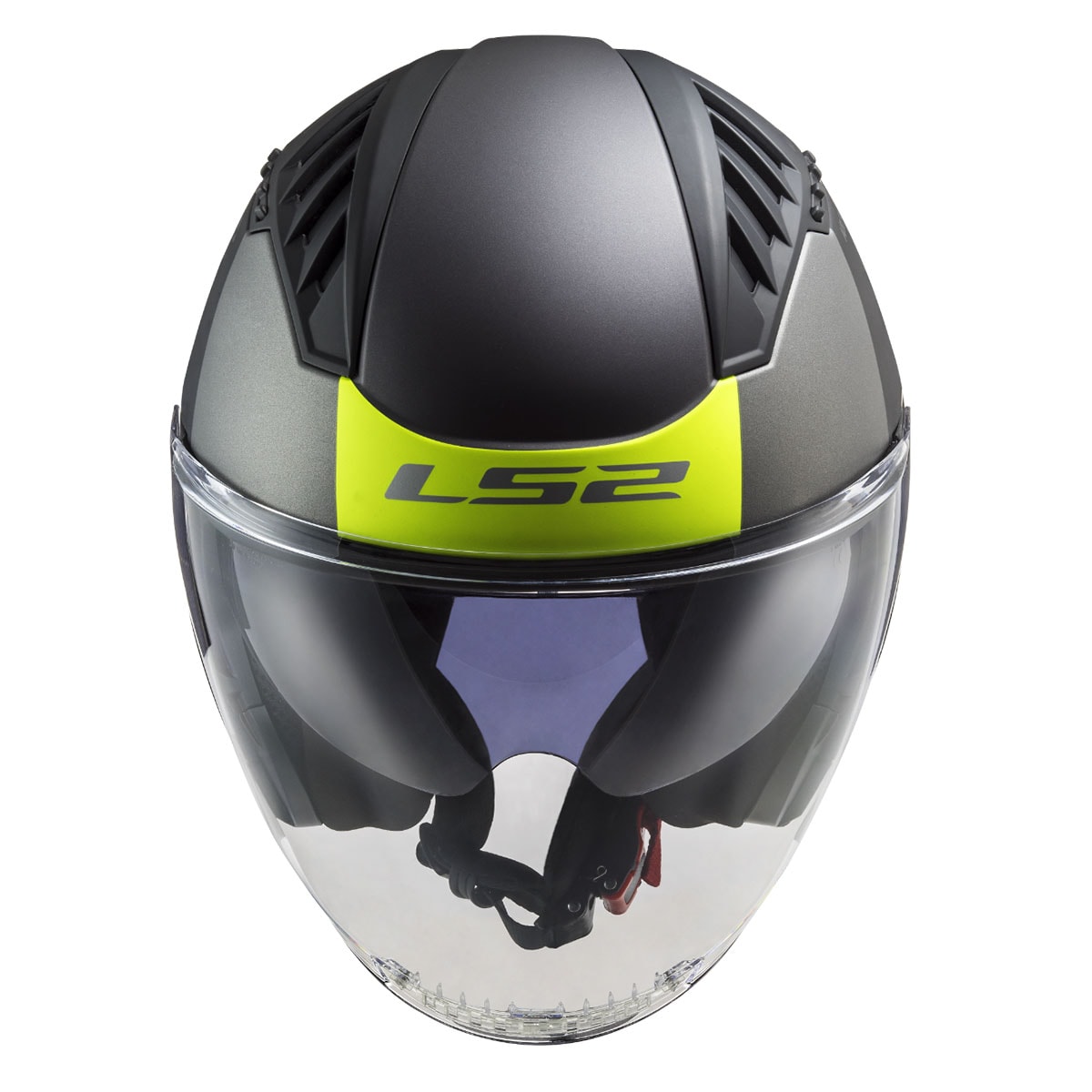   LS2 Copter 2 Urbane Mat Siyah/Neon Sarı Yarım Motosiklet Kaskı