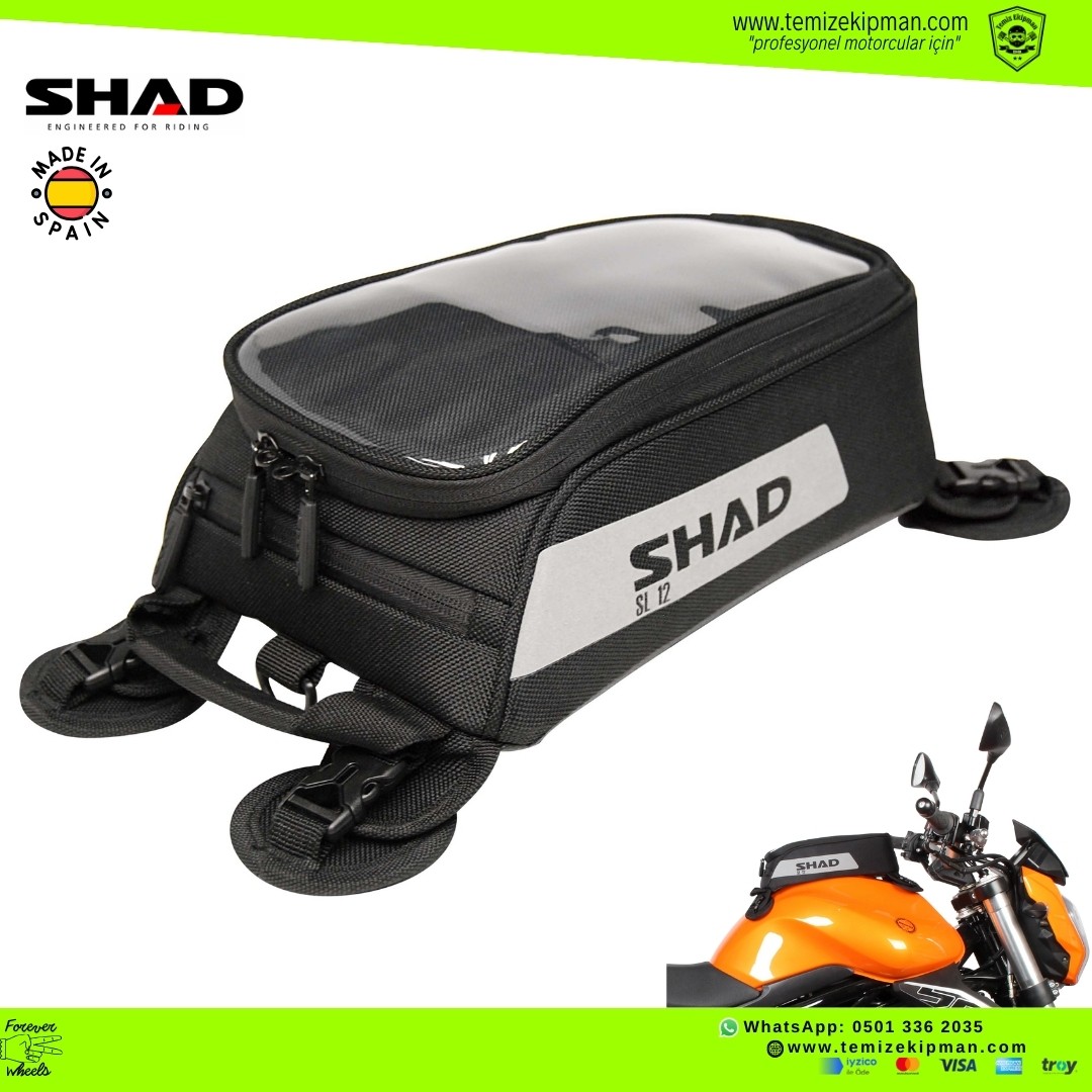 SHAD SL12M SMALL TANK BAG MIKNATISLI MOTOSİKLET DEPO ÜSTÜ ÇANTA