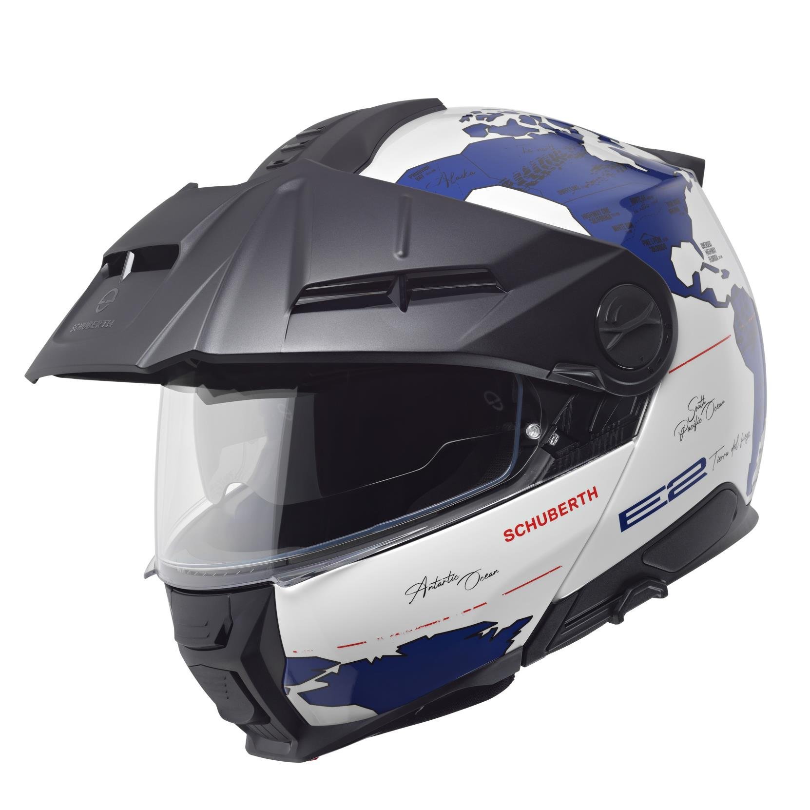 Schuberth E2 Atlas Blue Sökülebilir Terekli Çene Açılır Motosiklet Kaskı