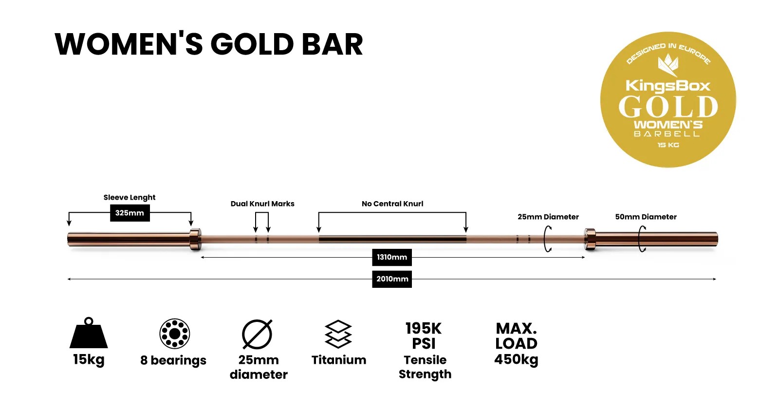 WOMEN'S GOLD BAR (TİTANYUM KAPLAMA) (Ücretsiz Kargo)