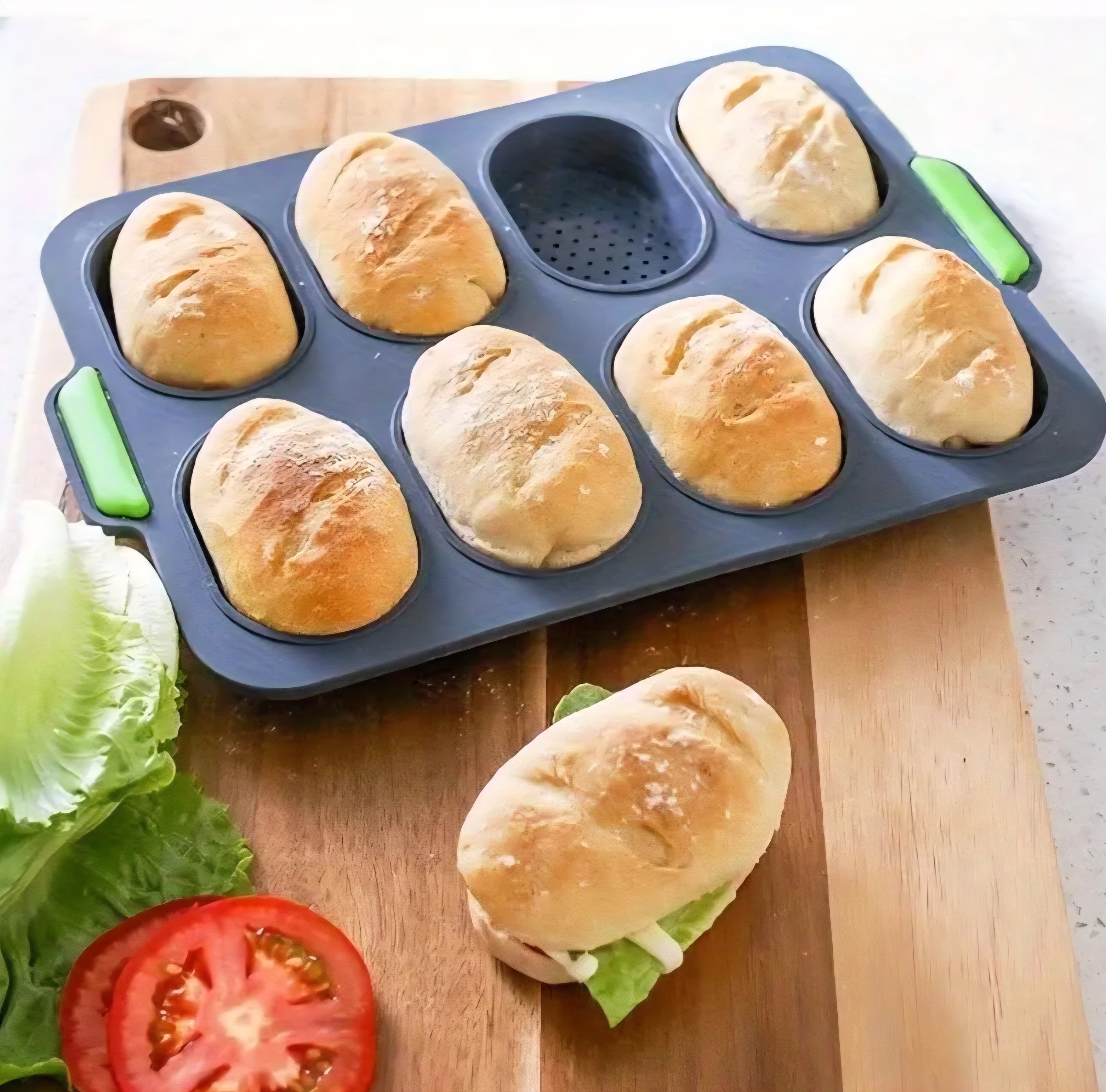 8 Lİ SİLİKON KÜÇÜK EKMEK KALIBI KARGO DAHİL 