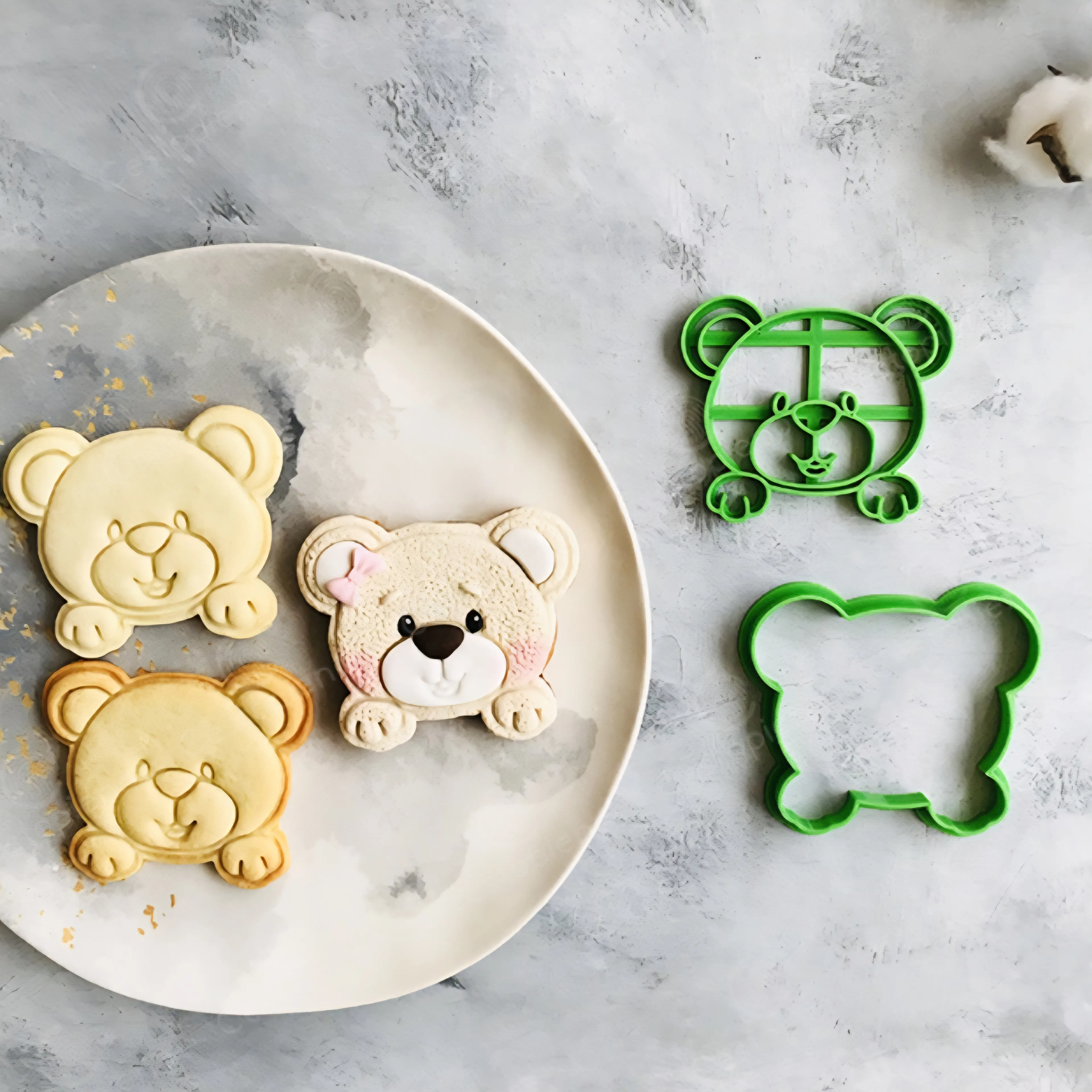 SEVİMLİ AYICIK KAFASI KURABİYE KALIBI 