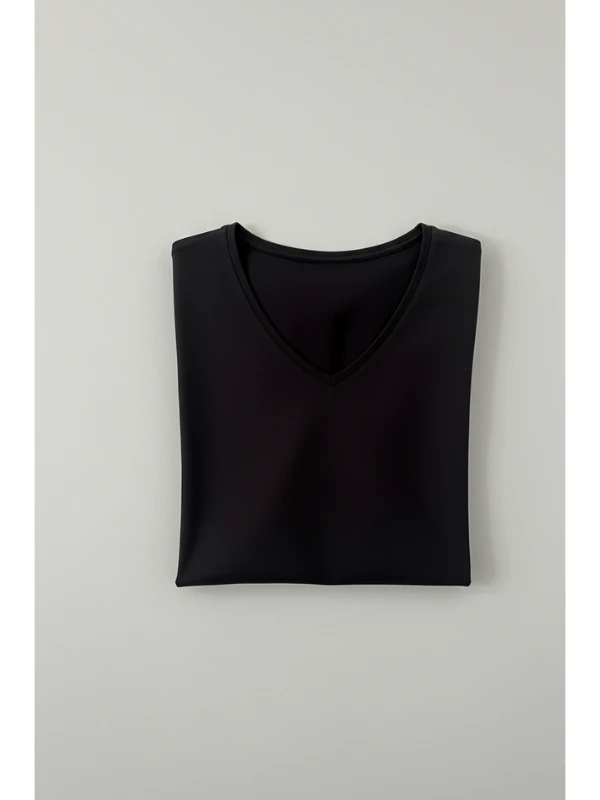 Kadın V Yaka Mini Cepli Body