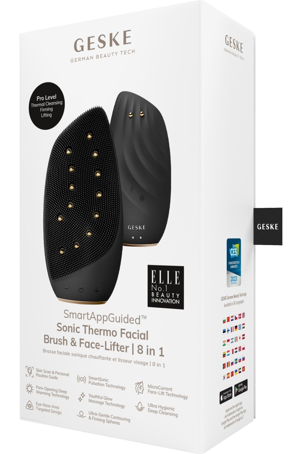 Mikro Akım Termal Yüz Temizleme ve Cilt Sıkılaştırıcı Cihaz  | Sonic Thermo Facial Brush Face-Lifter