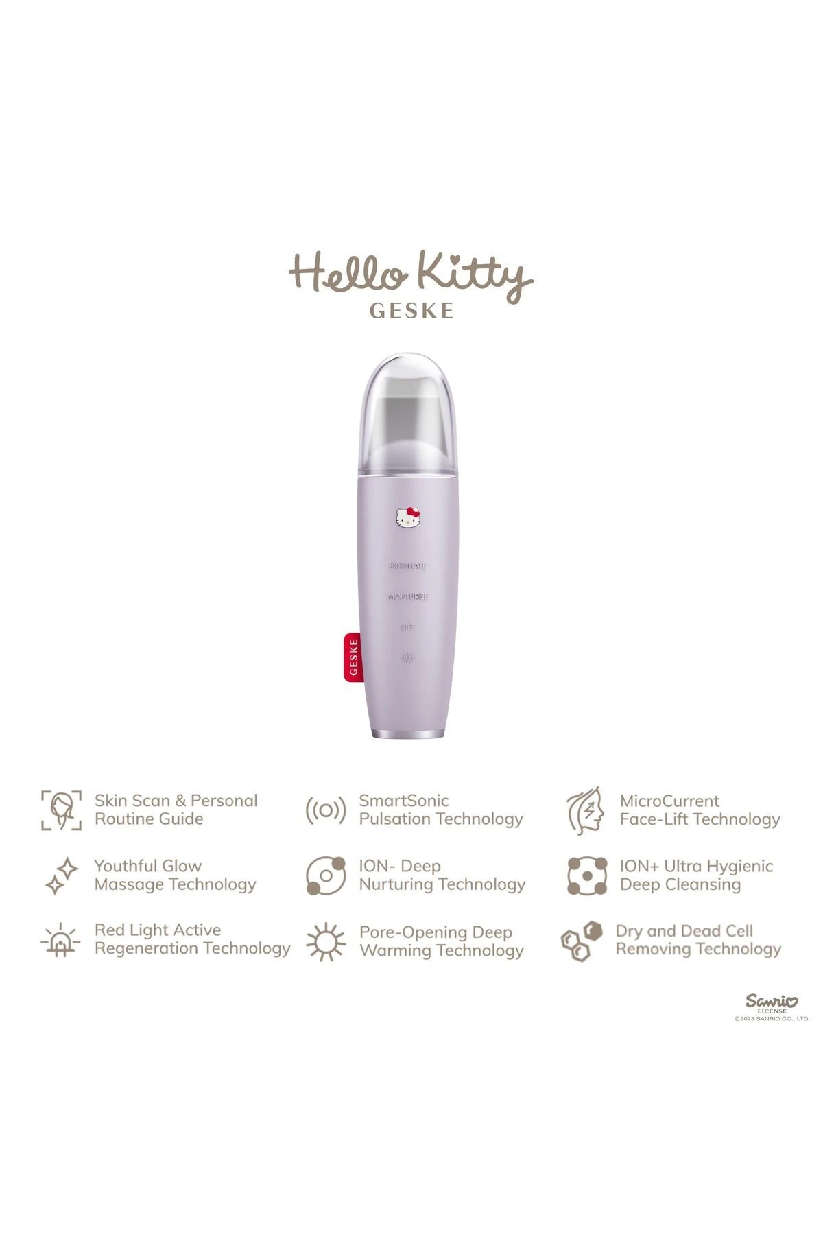 Hello Kitty Mikro Akım Siyah Nokta Temizleme Cihazı | MicroCurrent Skin Scrubber Blackhead Remover