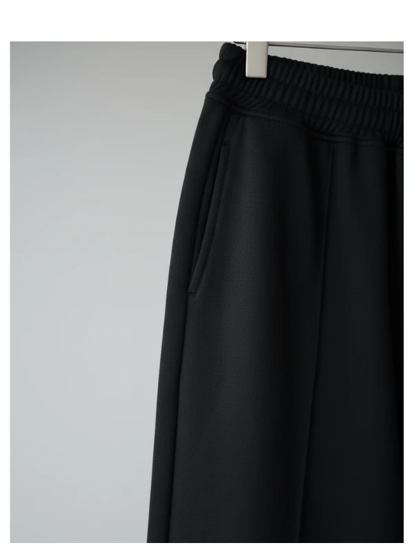 2170 KADIN 2 İplik Penye Eşofman Altı Siyah Düz Renk, Beli Lastikli, Paça Lastikli ,Cepli)