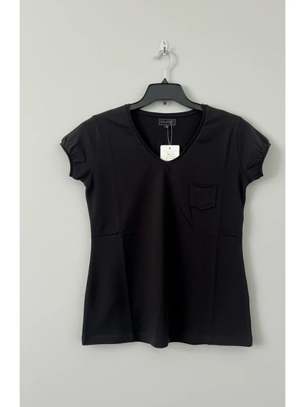 Kadın V Yaka Mini Cepli Body