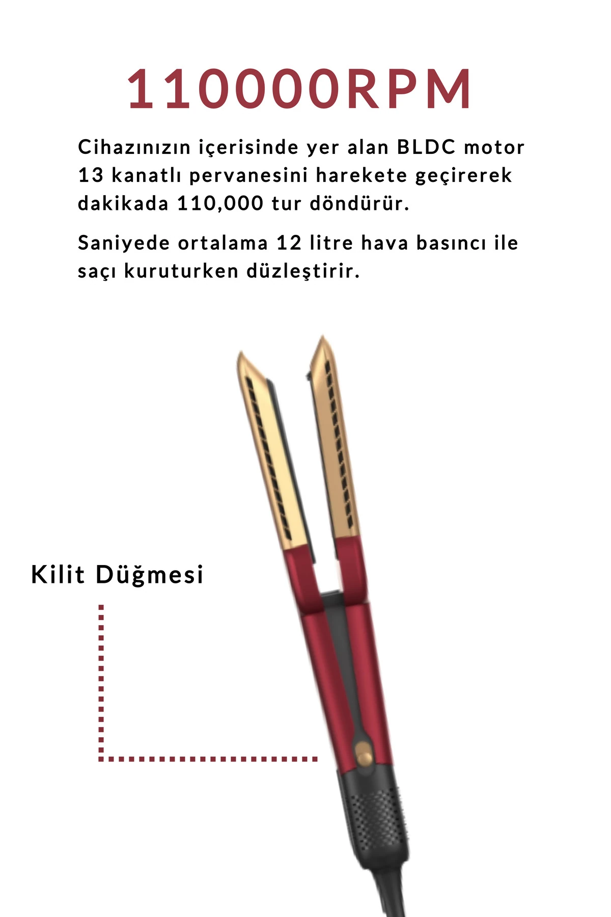 HİGH SPEED AİRSTRAİT SAÇ DÜZLEŞTİRİCİ