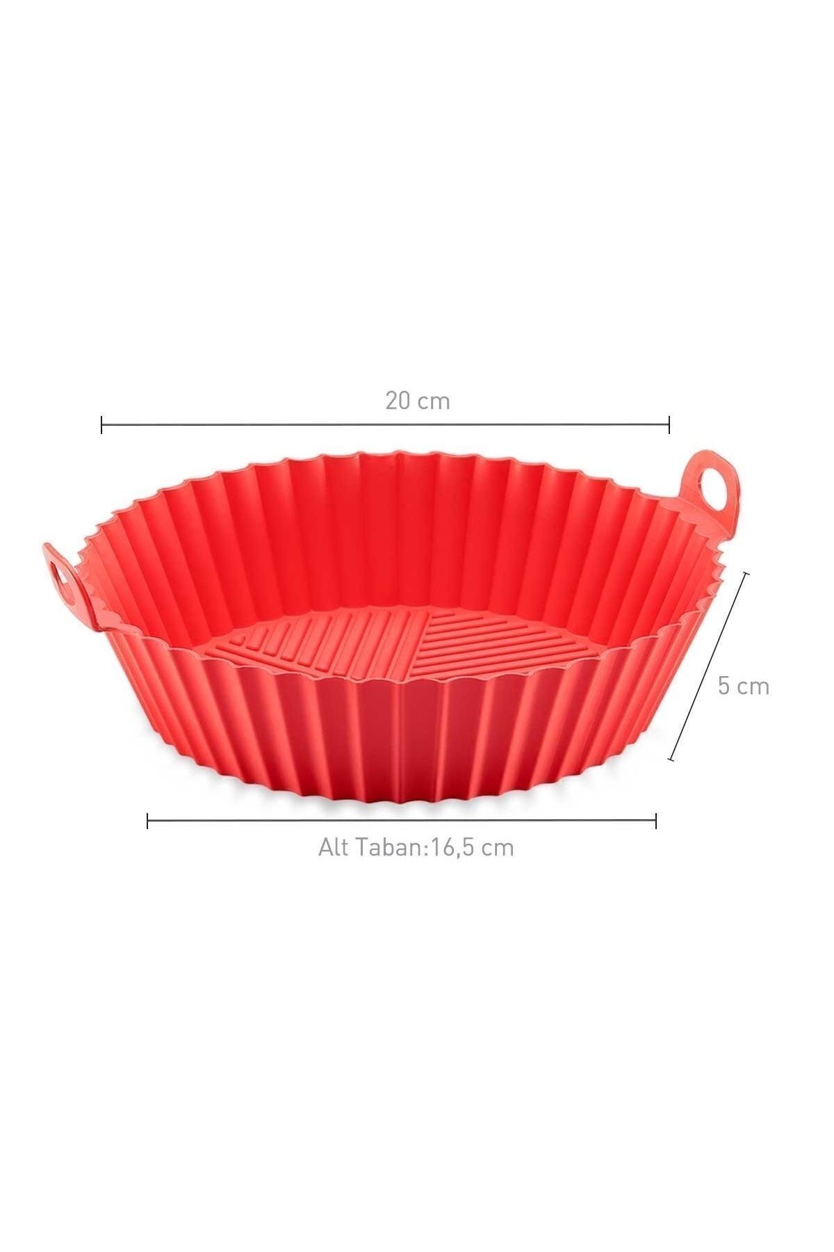 Airfryer Silikon Pişirme Kabı Kırmızı