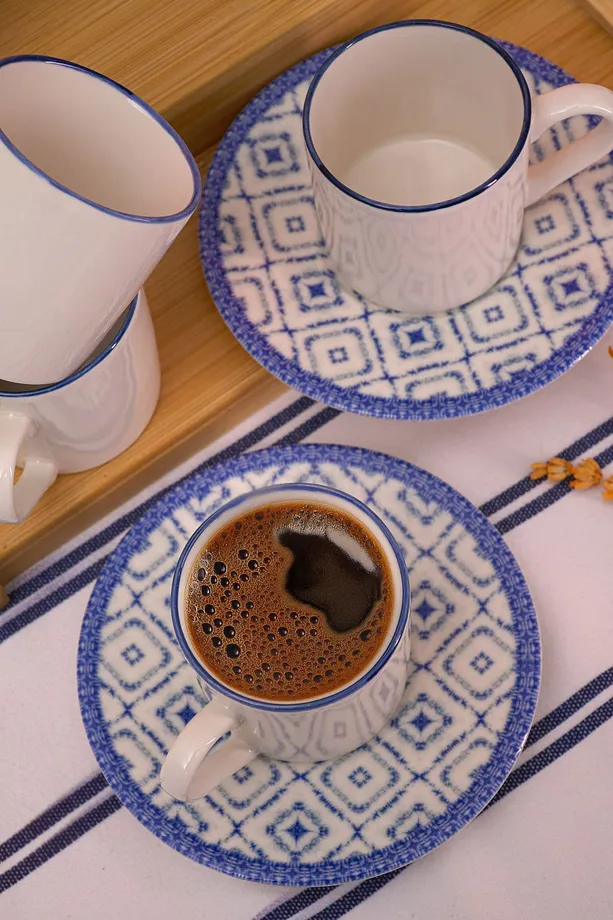 Meyra 12 Parça 6 Kişilik Porselen Kahve Fincan Takımı