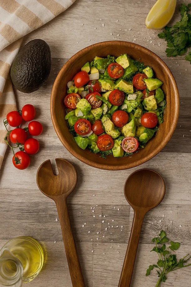 İskandinavia 2’li Akasya Servis Kaşığı ve Servis Çatalı Seti -Salata Servis Seti