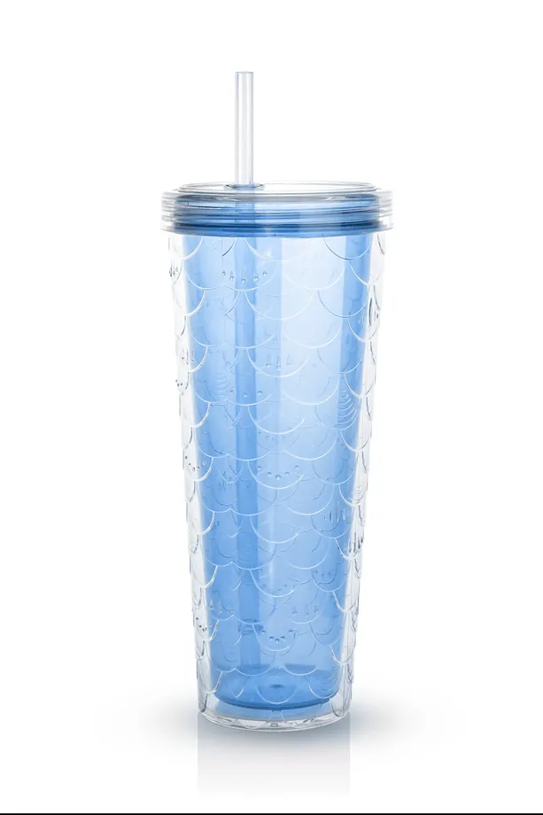 Sparkle Pipetli Renkli Bardak 750 ml Kapaklı Sunum Bardağı ,Meşrubat Bardağı