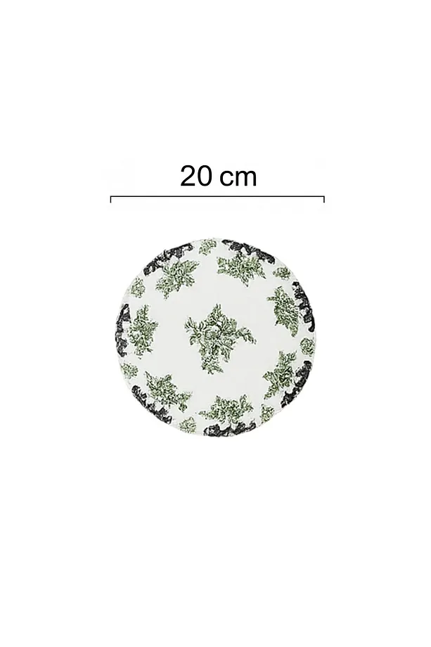 Antique Green 24 Parça Porselen Yemek Takımı - Antik Yeşil Yemek Takımı