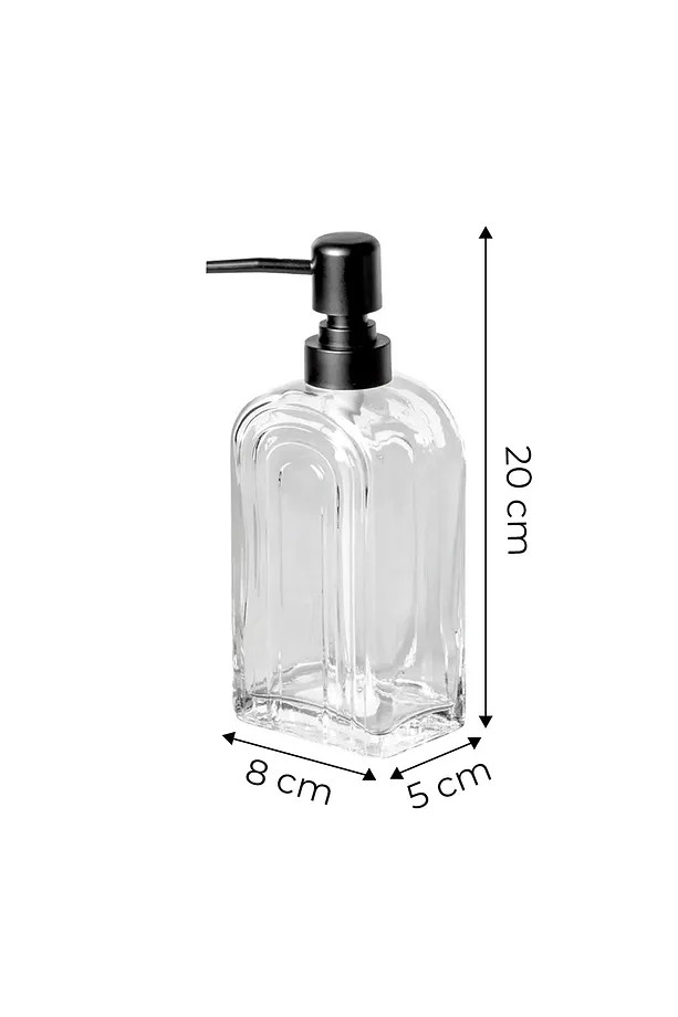 İskandinavia Çizgili Cam Sıvı Sabunluk 380 ml