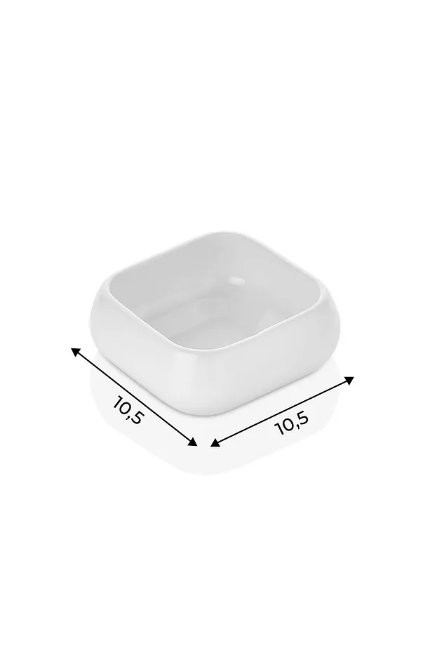 Seramik 4'lü Kare Çerez Tabağı - Sunumluk Reçellik Sosluk