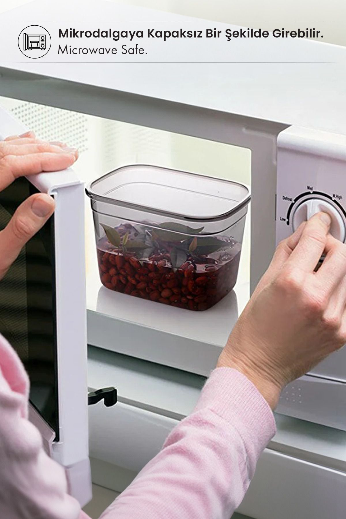 Avantajlı 6'lı Antrasit Moly Dikdörtgen Saklama Kabı Seti 1300ml - Çoklu Set Yapılabilen Set Erzak