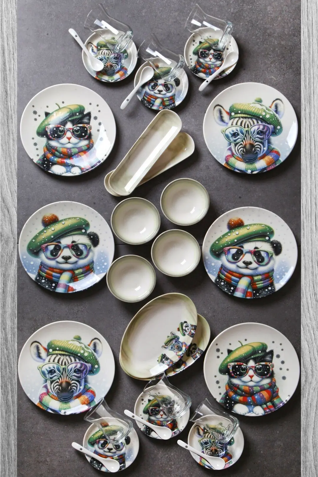 32 Parça 6 Kişilik Azelia Bone China Porselen Kahvaltı Takımı