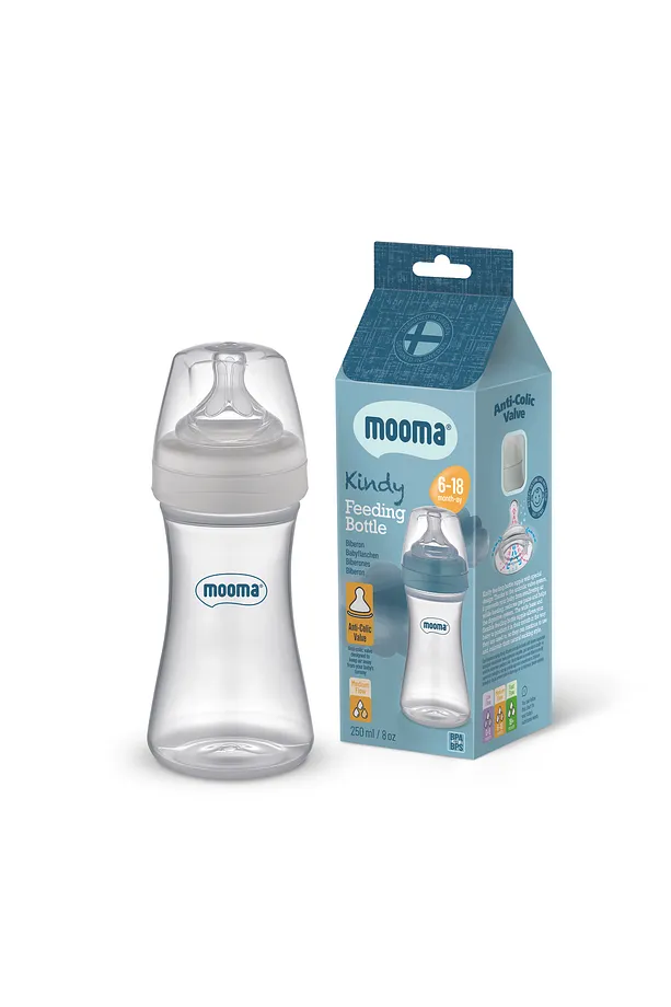 Kindy Antikolik Bebek Biberonu 250 ml / Gaz Sancısına Karşı / BPA İçermez / 6 - 18 Ay / Orta Akış