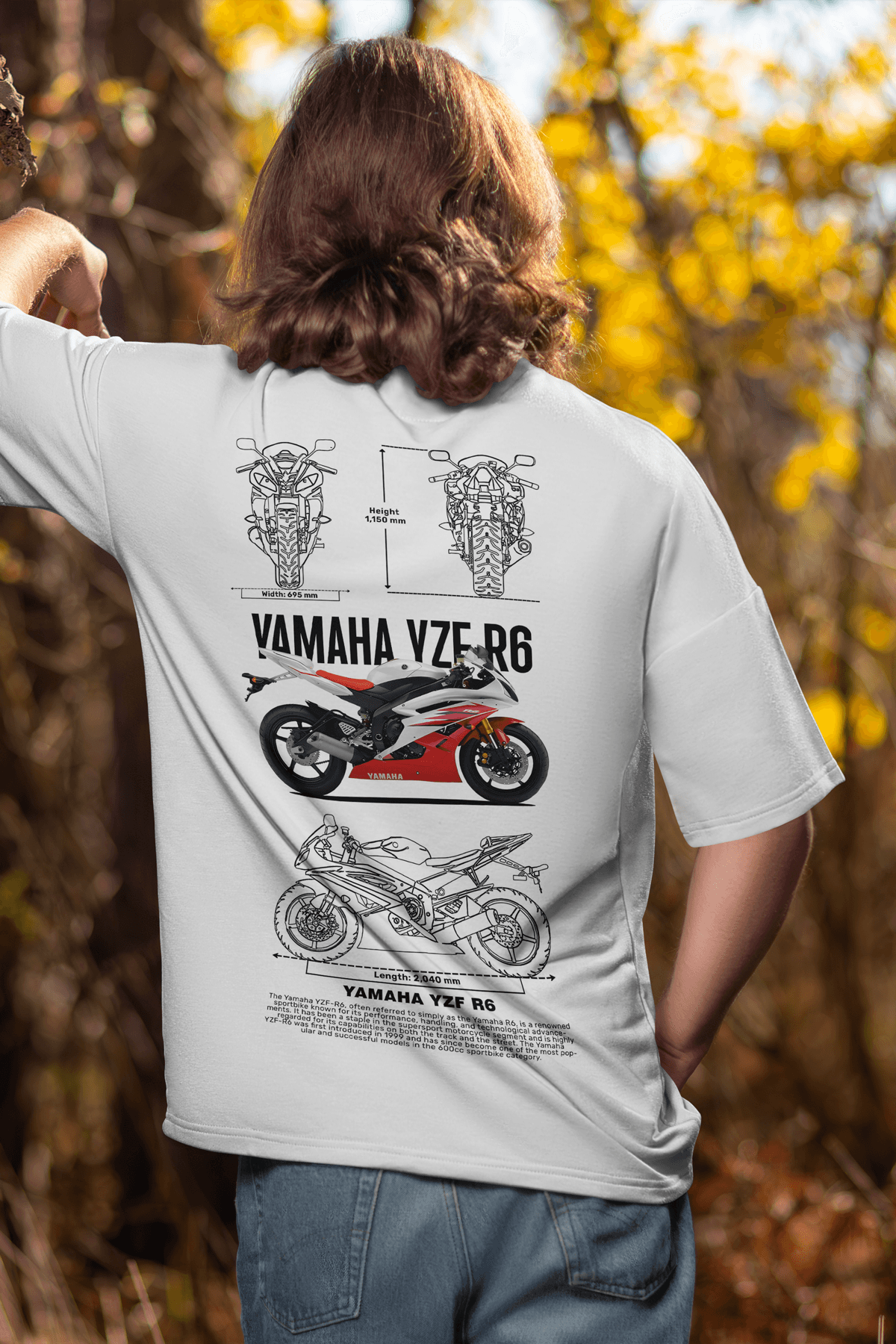 Unisex Yamaha Yzf R6 Oversize Tshirt