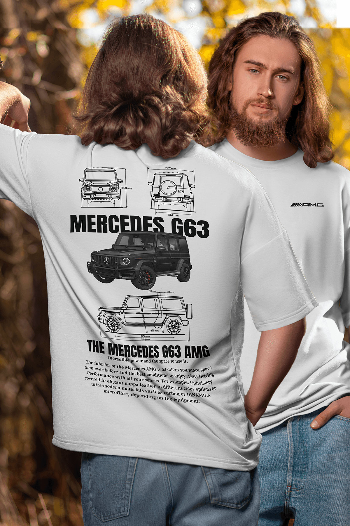 Unisex Mercedes G63 Amg Baskılı Tshirt