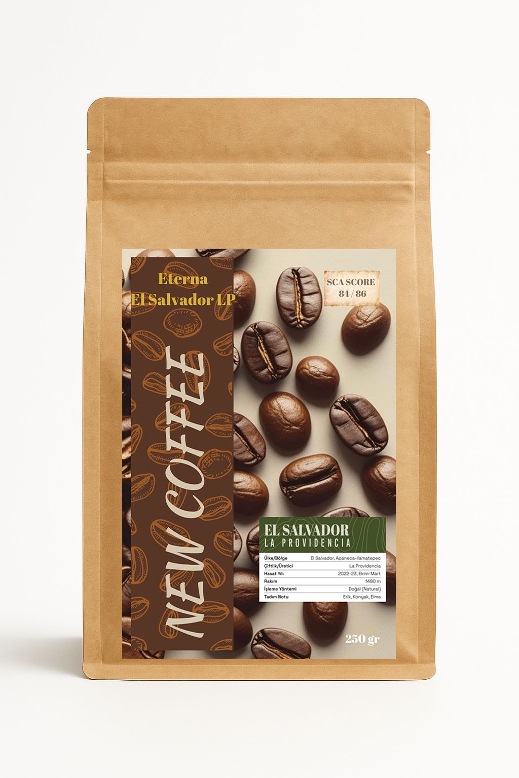Eterna El Salvador La Providencia Mikrolot Filtre Kahve 250g – Doğal İşleme | Erik, Elma ve Konyak Notaları | SCA 84–86 | V60 – Chemex – AeroPress – French Press – Moka Pot Uyumlu