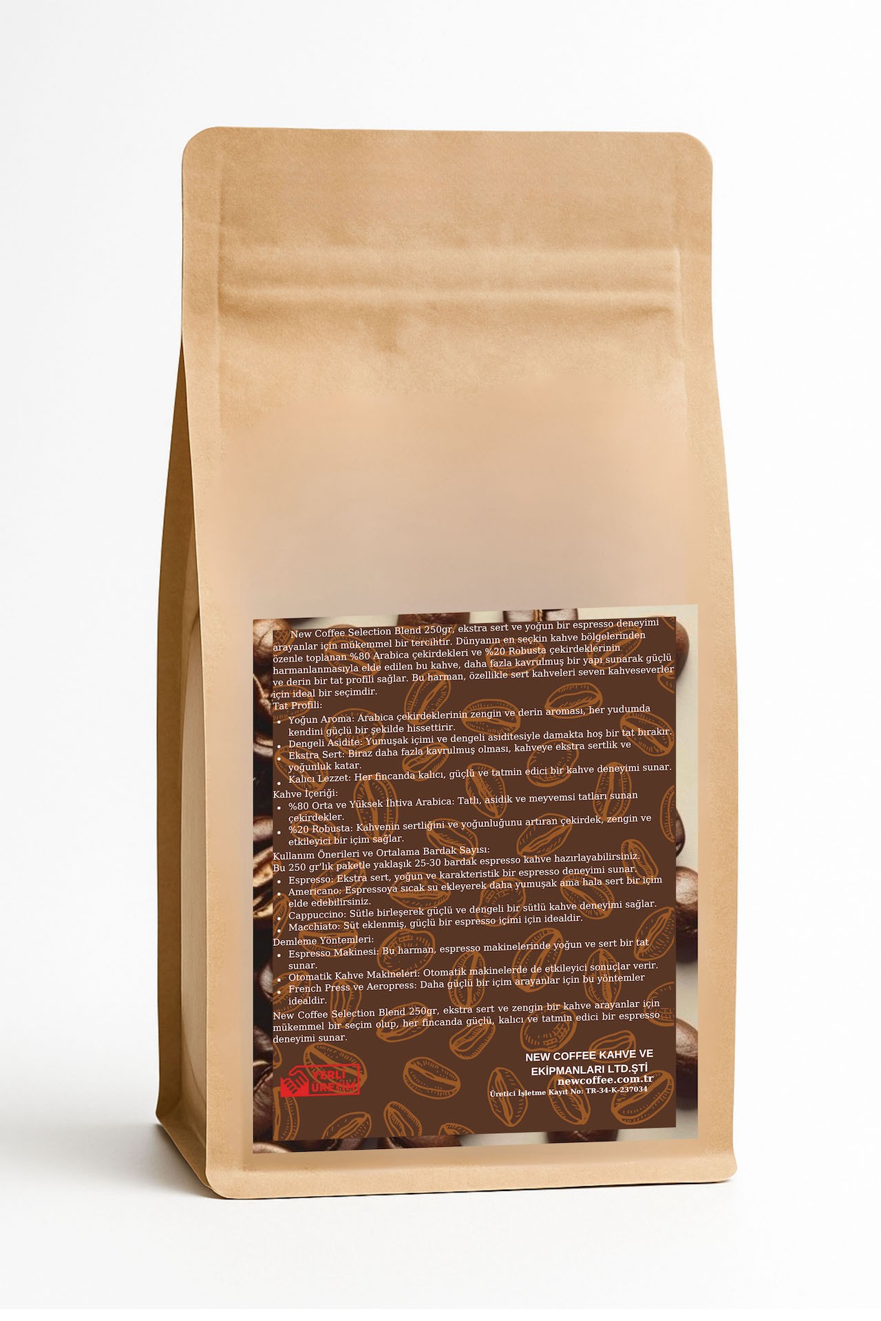 Selection Blend 250gr – Ekstra Sert ve Yoğun Espresso Harmanı | Güçlü ve Kalıcı Tat