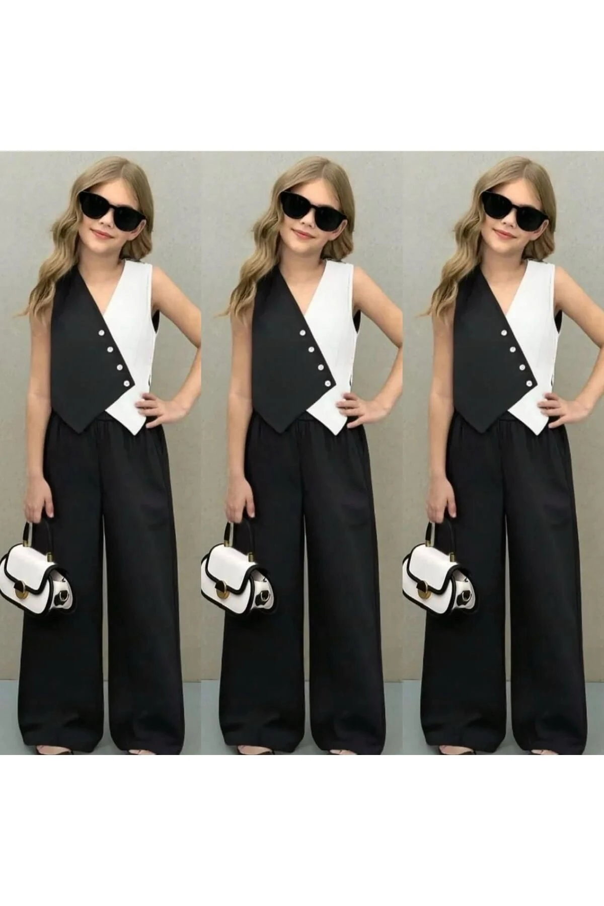 Siyah - Beyaz Tasarım Kız Takım