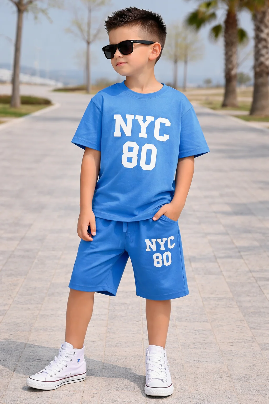 Nyc Baskılı Çocuk Tarz Takım - 6/9 Yaş - 31688