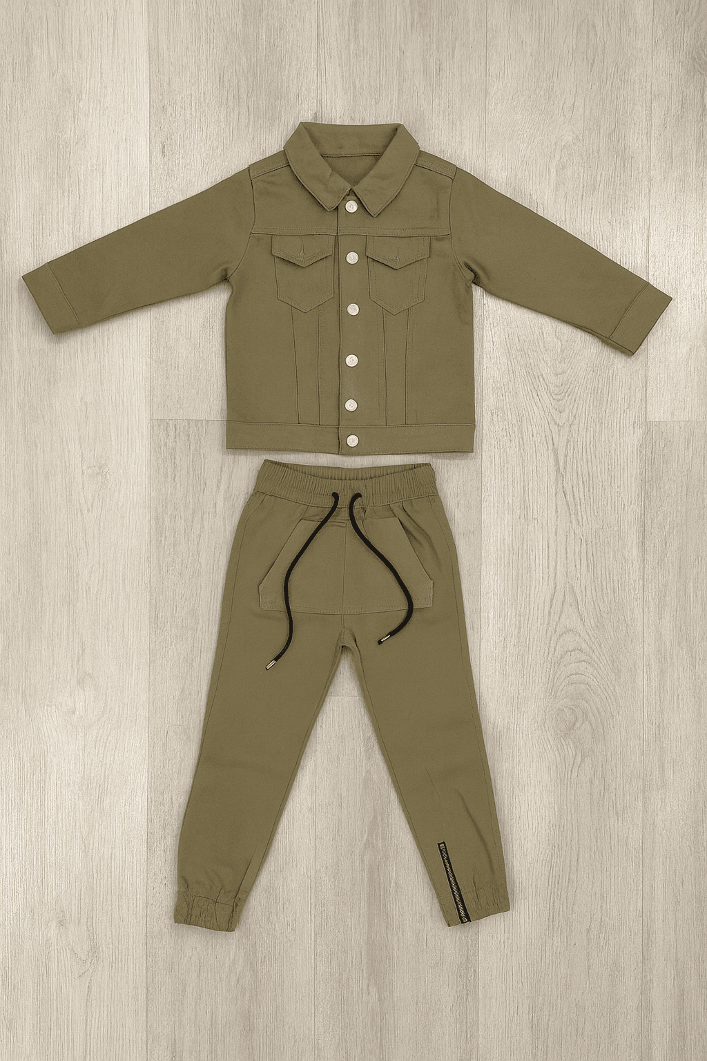 Khaki Cool Erkek Çocuk Ceket & Jogger Takım - 31470