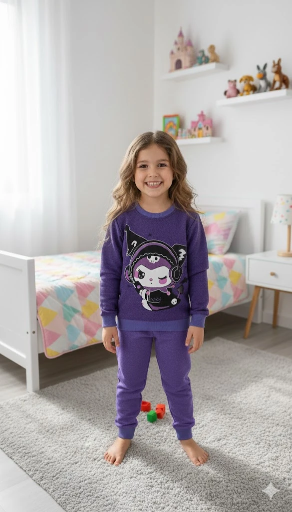 Kromi Şardonlu Kız Çocuk Takım - 2/8 Yaş - 31565