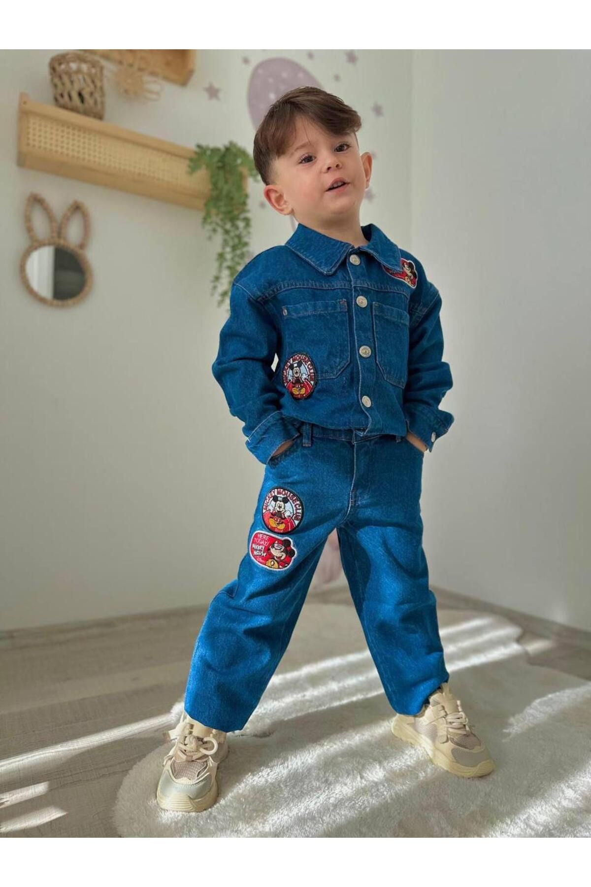 Erkek Çocuk Micky Nakışlı Takım
