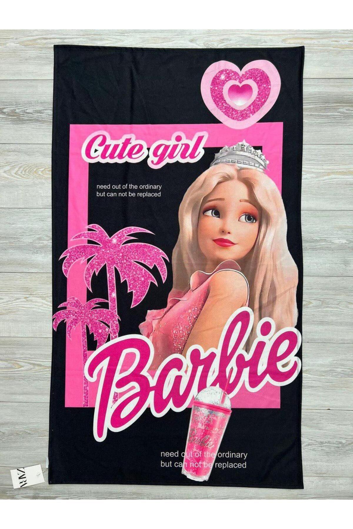 Barbie Baskılı Havlu