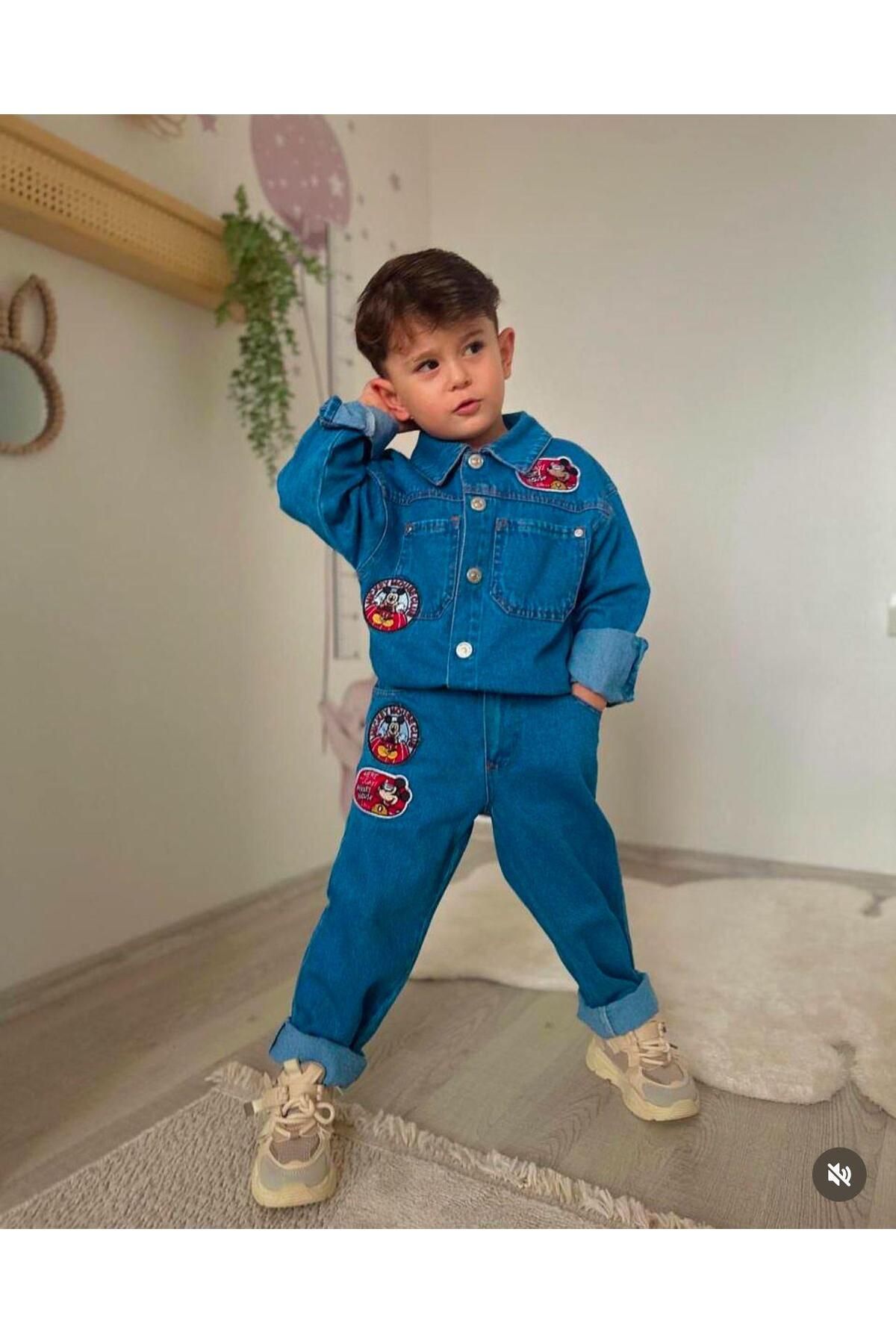 Erkek Çocuk Micky Nakışlı Takım
