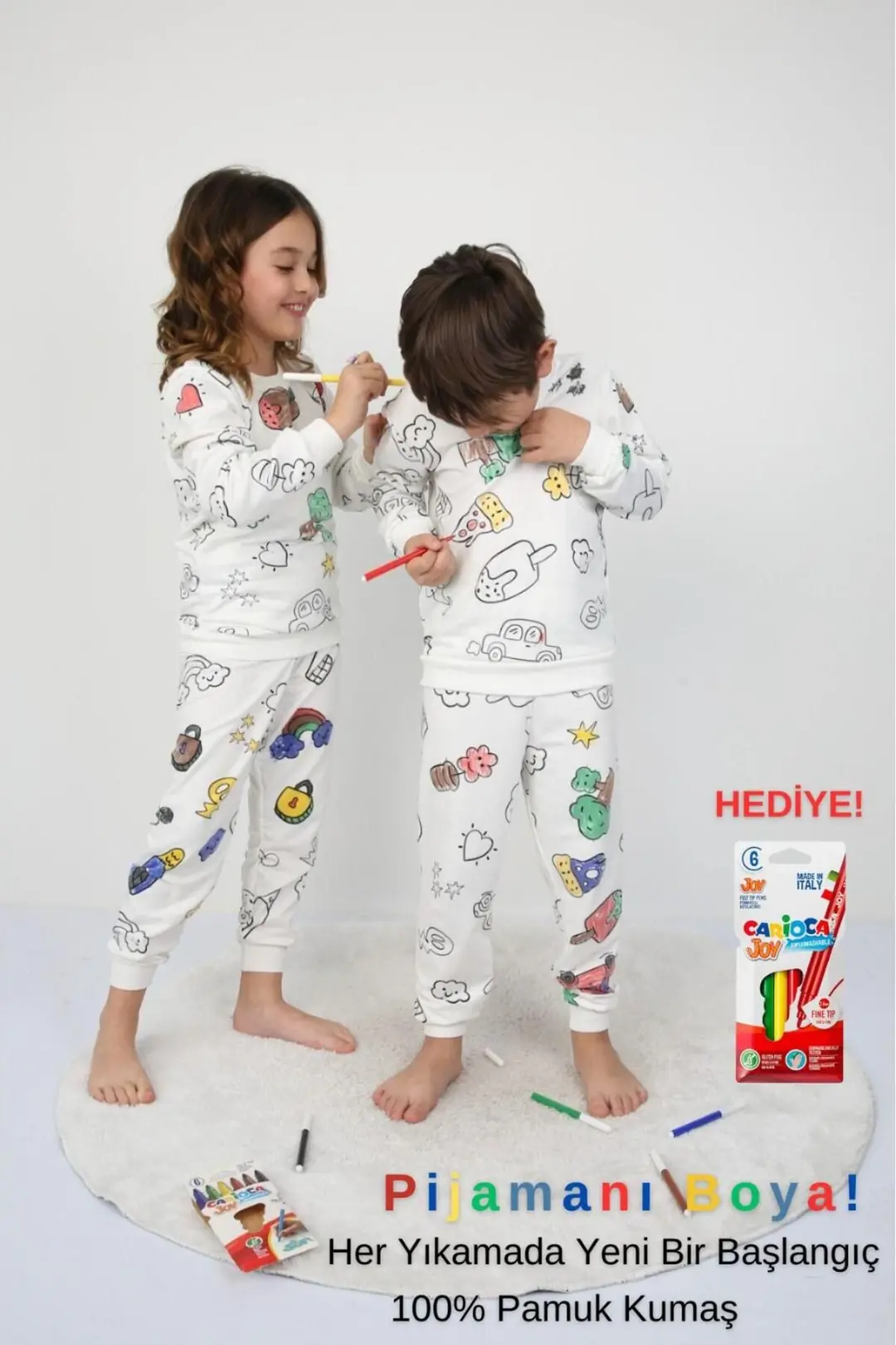 Kendin Boya Pijama Takımı