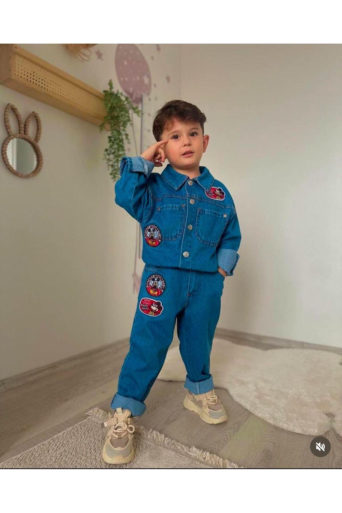 Erkek Çocuk Micky Nakışlı Takım