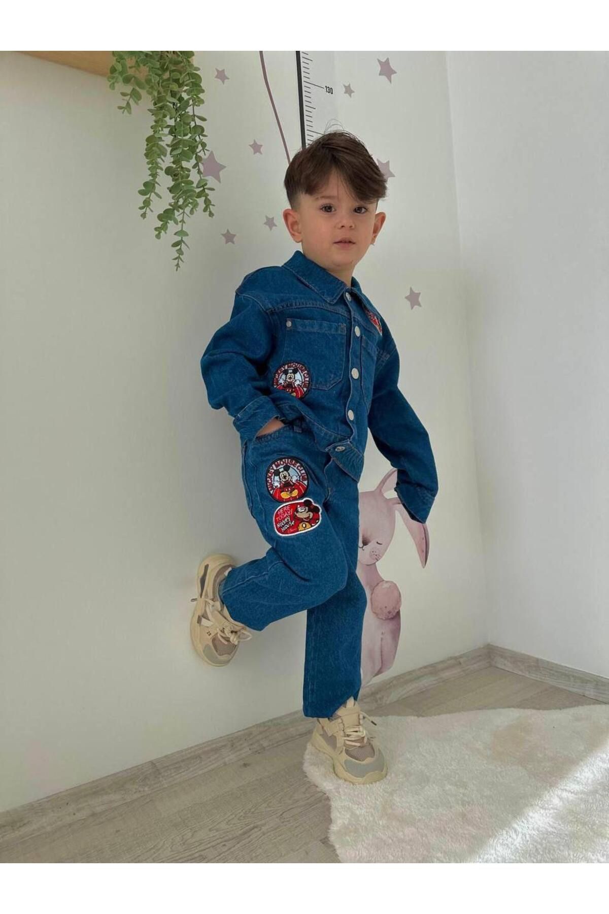 Erkek Çocuk Micky Nakışlı Takım