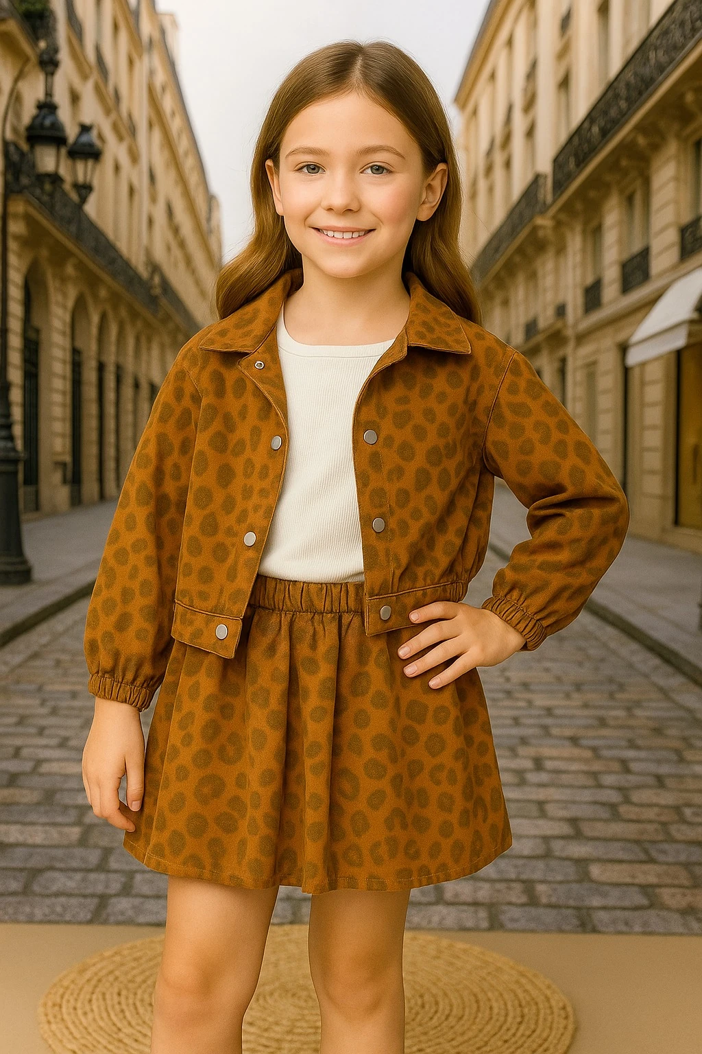 Leopar Desenli 3’lü Kız Çocuk Takım – (31505) - 2/10 Yaş