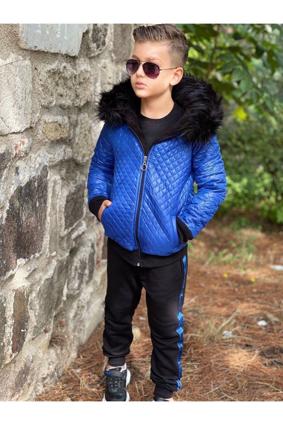 Yeni Sezon Kapitone Kürklü 4 Parça Montlu Set (DAR KALIP)