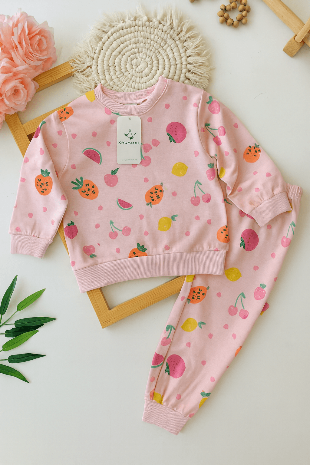 Baskılı Kız Çocuk Pijama Takımı - 3/10 Yaş - 31502