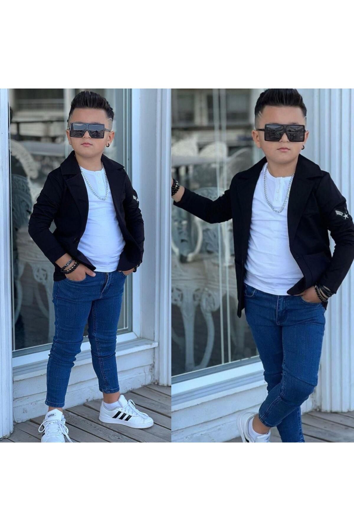 Blazer Ceketli Erkek Takım