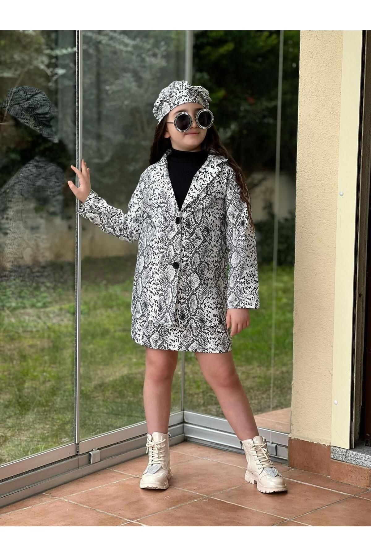 Kot Denim Yılan Derisi Baskılı 4'lü Takım