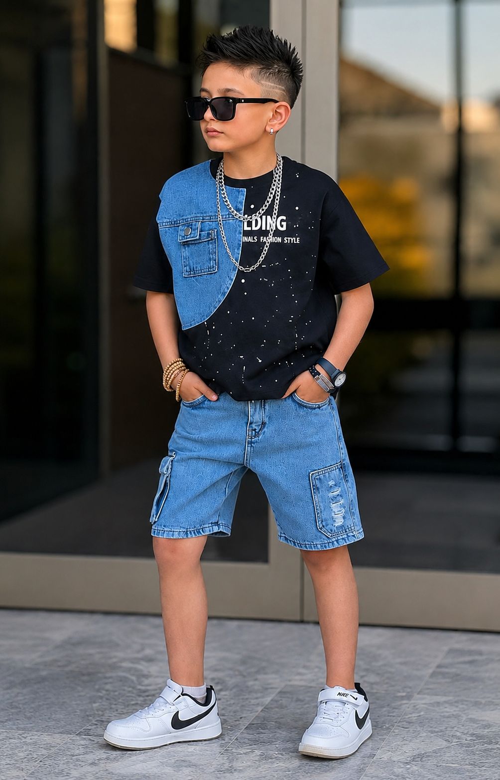 Denim Erkek Çocuk Tarz Takım - 4/12 Yaş - 31751