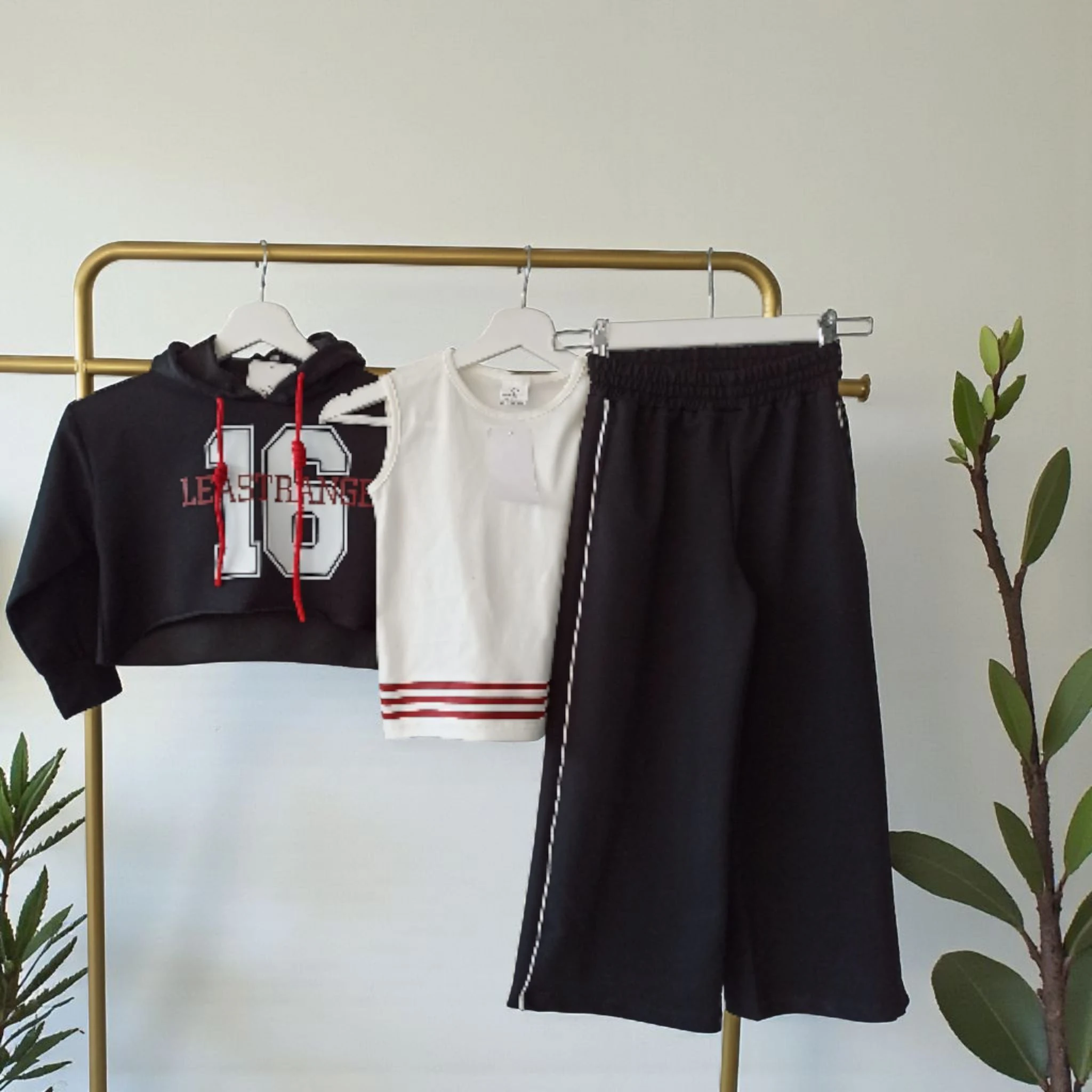 Oversize 3 Parça Kız Çocuk Takım - 5/14 Yaş - 31557