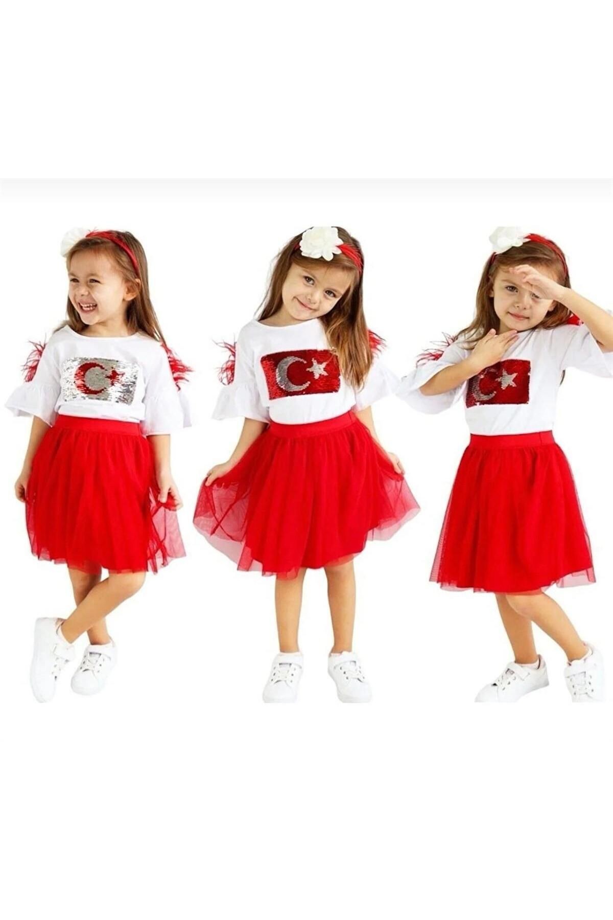 Ay Yıldız Tüy Detay Tütü Etek Takım