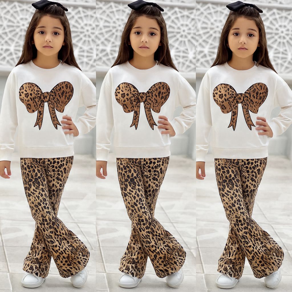 Kız Çocuk Leopar Desenli İkili Takım - 2/9 Yaş - 3125777